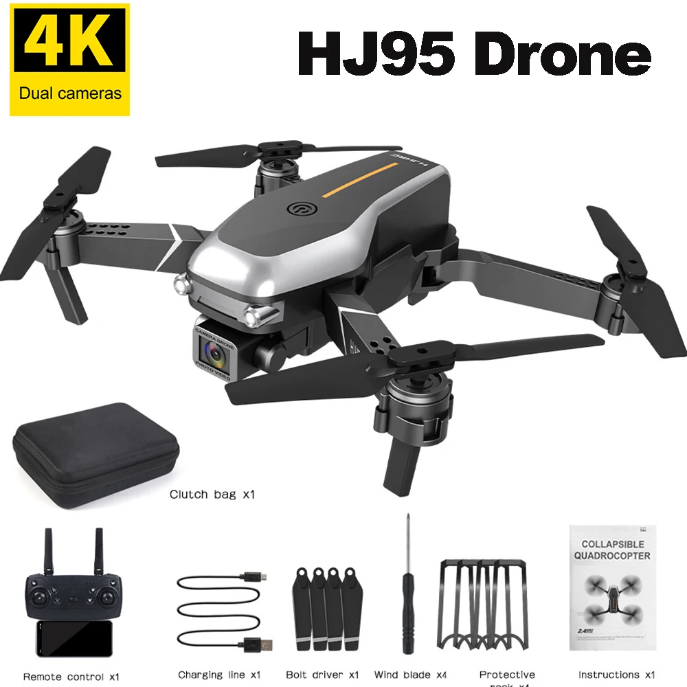 Mini RC Drone With Camera 4K HD Dual-lens Quadcopter 6-axis Gyroscope Remote Control Drones WiFi FPV Aircraft Boy Toy Gift Dron | Игрушки и