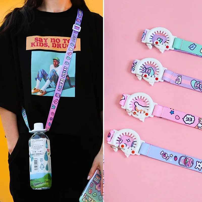 

Beverage Bentoy Bottle Strap Oblique Span Aquarius Straps Portable Water Bottle Rope Sesame Street Coke Kettle Strap