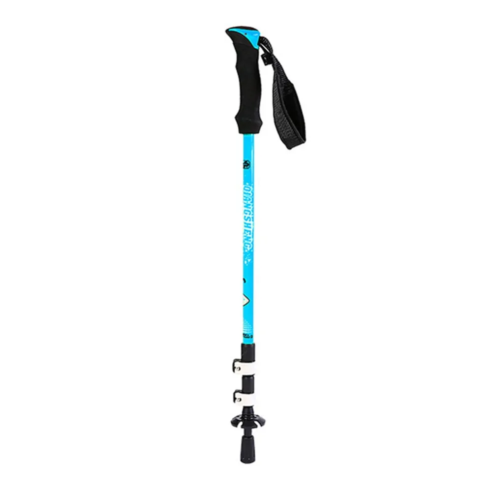 Walking Stick 3 Joints Straight Grip Handle Retractable Aluminum Alloy Cane Outdoor Climbing Accessories