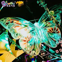 Индивидуальные 2 м гигантские надувные бабочки/светодиодные надувные бабочки/Висячие-декоративные-надувные-бабочки-с-игрушка со