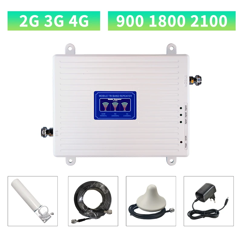Gsm Repeater 2g 3g 4g Lte Cellular Tri Band Mobile Signal Amplifier 4g Amplifier Gsm Dcs Wcdma