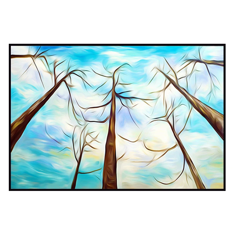 

100% Hand Painted Abstract Trees Art Oil Painting On Canvas Wall Art Frameless Picture Decoration For Live Room Home Decor Gift
