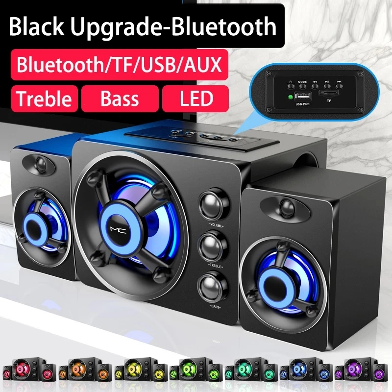 2023 Computer Combinatie Luidsprekers Aux Usb Bedrade Draadloze Bluetooth Audio Systeem Theater Surround Soundbar Voor Pc _ AliExpress Mobile