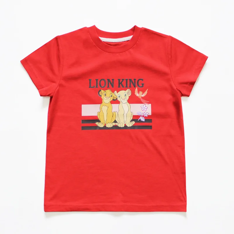Футболка с героями мультфильмов «disney Lion King»; модная летняя футболка с короткими рукавами для мальчиков - Цвет: 4