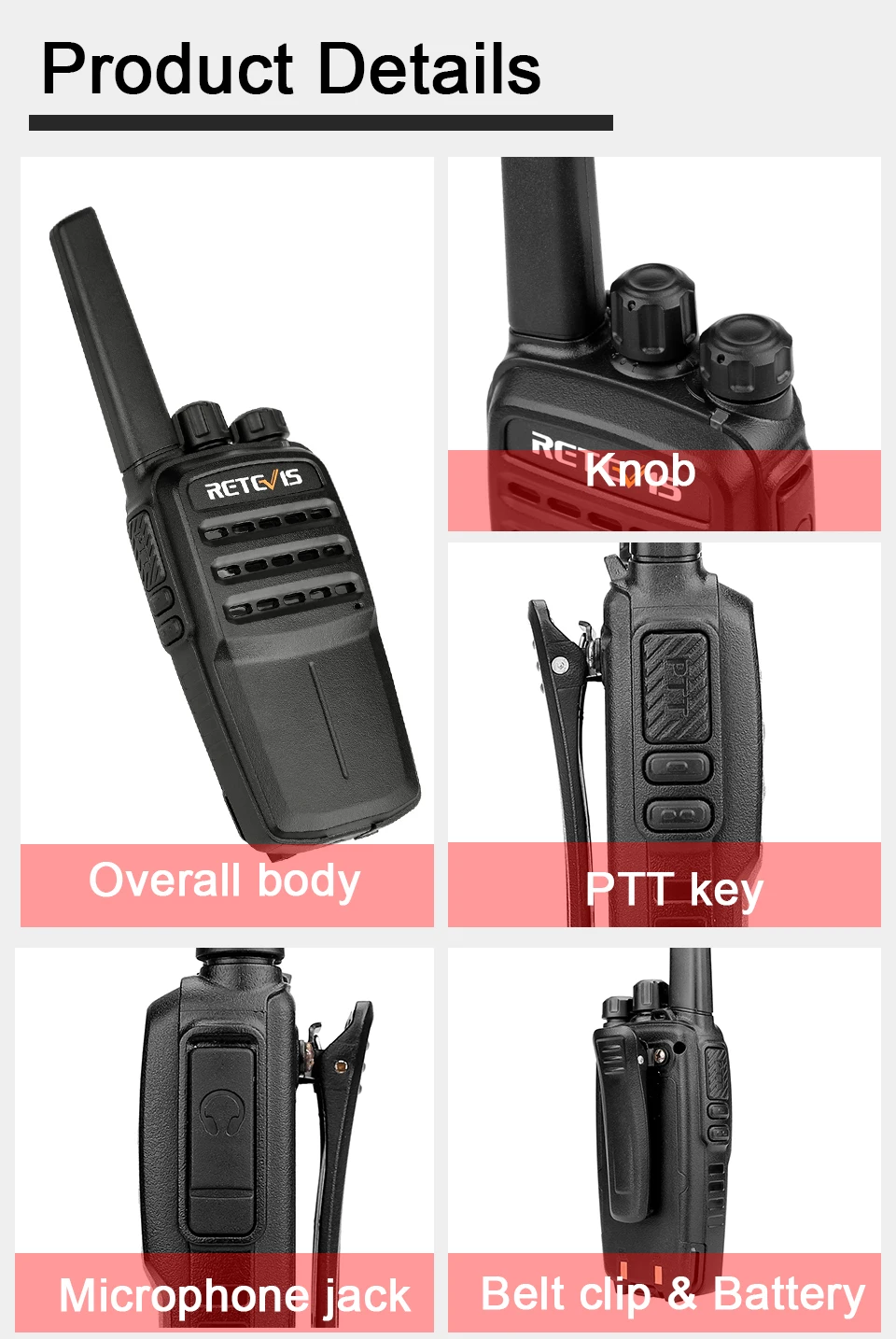Портативная рация RETEVIS RT40 цифровая двухсторонняя без прав 2 шт. DMR PMR446/FRS PMR 446 МГц 0 5