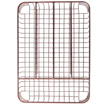 

Rose Gold Kitchen Cutlery Organizer 5-Parts Tableware Drawer Organizer Basket Utensil Storage Box Kitchen Accessories Tray