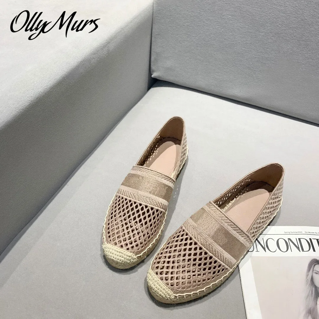 Prowow-Zapatos planos de malla transpirable para Mujer, mocasín de marca de lujo para primavera y verano