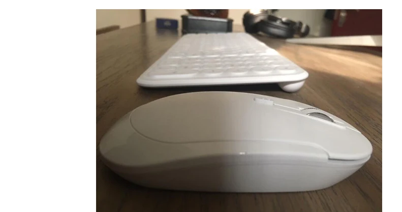 Recarregável Ultra Slim Teclado Silencioso e Ratos