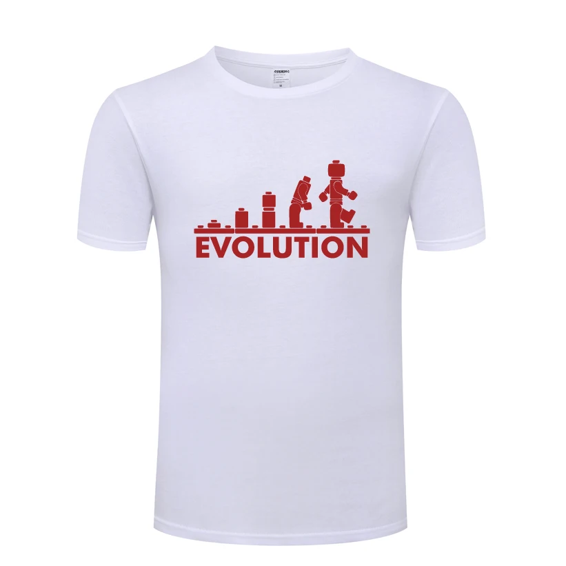 Забавная креативная Мужская футболка с принтом лего эволюции Шелдона Купера