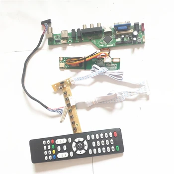 

For N121I3-L05/L06 LCD display panel T.V53 drive card board HDMI VGA AV USB RF Inverter+Remote+keyboard 1CCFL LVDS 20Pin DIY kit