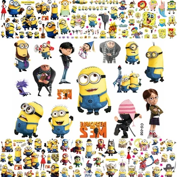

Cute Yellow Minions Cartoon Temporary Tattoo Sticker For Baby Boy Girl Despicable Movie Tatoo Decals Nontoxic Kids Tattoos Gifts