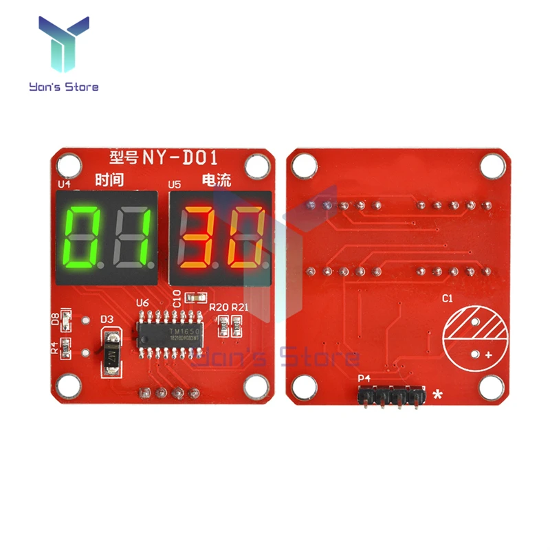 NY D01 40A 100A Spot Welder Single Pulse Time Current Digital Display Transformer Controller Board Parts New Adjust Time Current plastic welder stapler