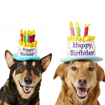 

Pet Birthday Hat Cute Lovely Cake Shape Pet Party Cap Dog Birthday Hat Pet Headband Pet Headwear for Dogs Cats