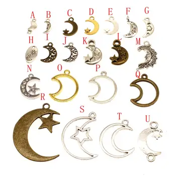 

10pcs Moon Charm Silver Color Plated Pendants Metal Jewelry Accessories Pendants Charms Jewelry Making Supplies