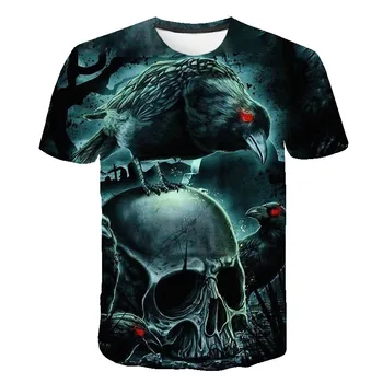 

Skull T Shirt kids Devil Tshirt Punk Rock Clothes 3d T-shirt Hip Hop Tee Casual Cool boys Clothing 2018 New Summer Top Homme