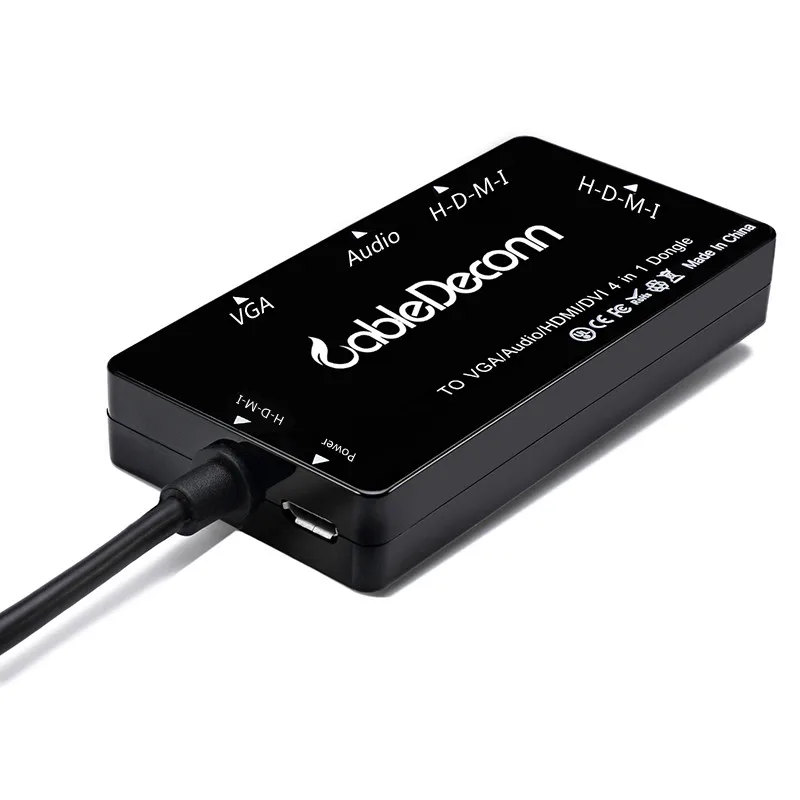 e vídeo cabo multiport adaptador 4in1 conversor