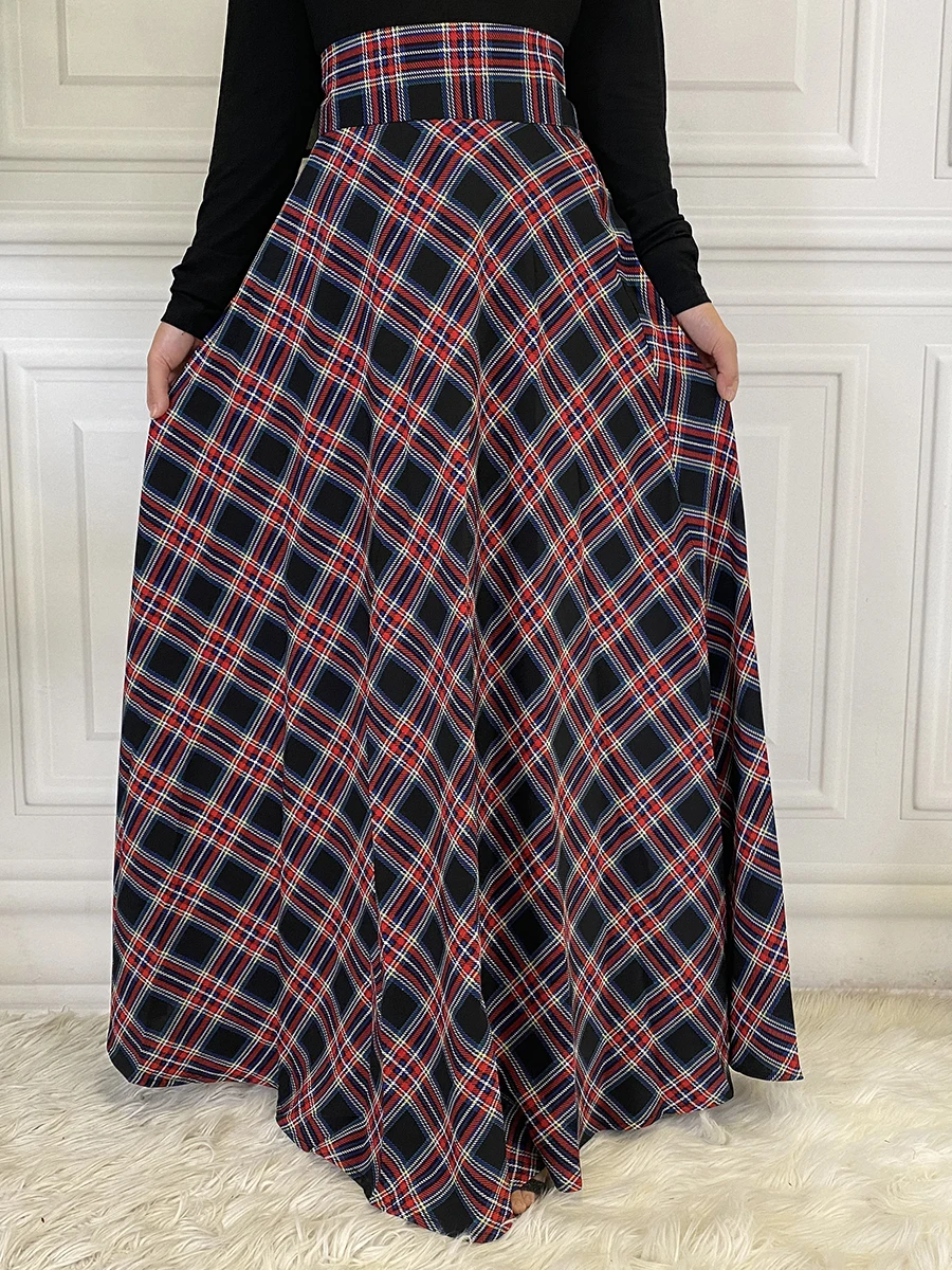 3052#Abaya Long Skirt Jupe Femme Elegant Casual Dress - CHAOMENG MUSLIM SHOP