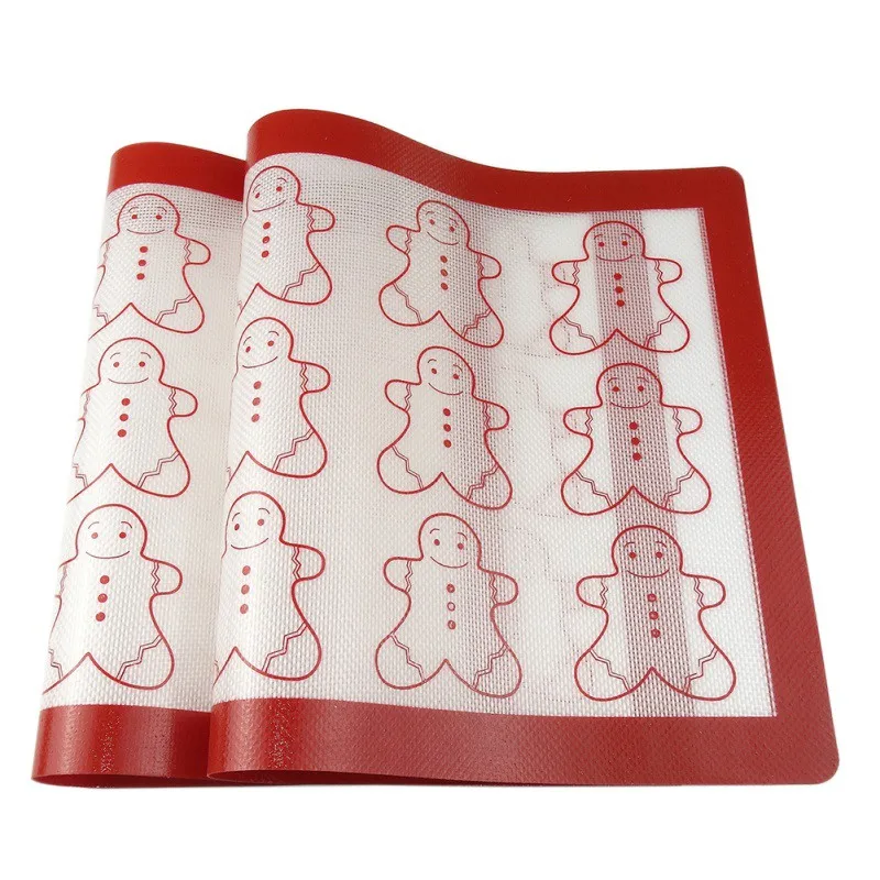 Антипригарный силиконовый коврик для выпечки лист выпечки Кондитерские инструменты коврик для раскатки теста милый Рождественский коврик для выпечки торта печенье макарон