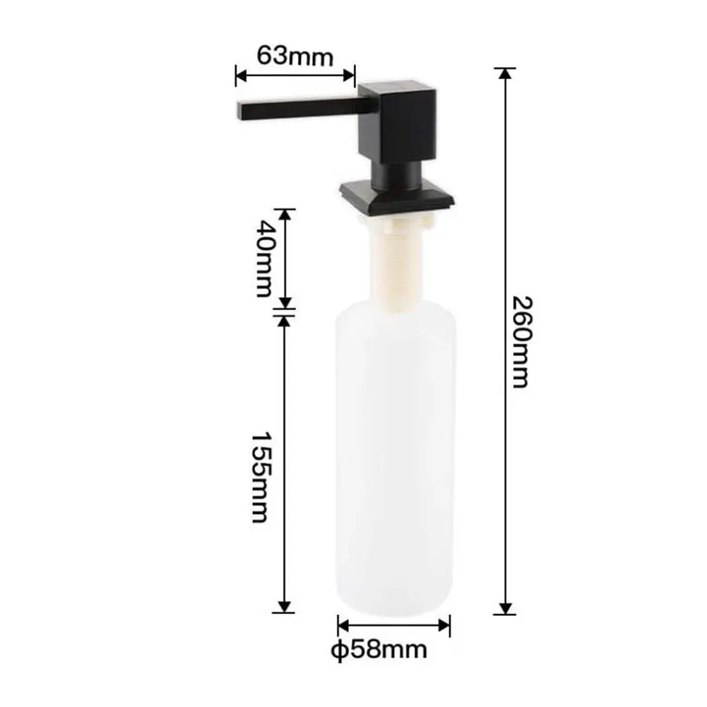 1pc Kitchen Sink Soap Dispenser Square Soap Dispensers Kitchen Deck
