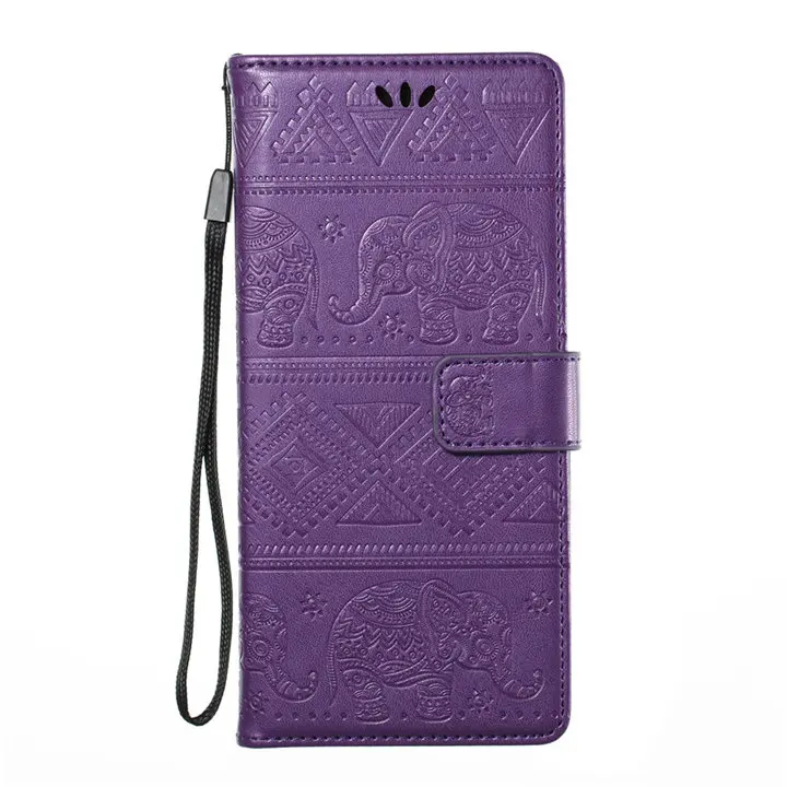 Purple Слона чехол Кап для samsung Galaxy Note 8 9 S9 S8 плюс S7 J1 J3 J5 J7 A3 A5 J2 премьер-Чехол-портмоне с функцией подставки симпатичный чехол DP02G - Цвет: Purple
