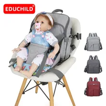 Edulidor bolsa multifunción para mamás, bolsas para cama de bebé de gran capacidad, bolsas para pañales de mamá, mochila de viaje al aire libre, cuidado del bebé portátil