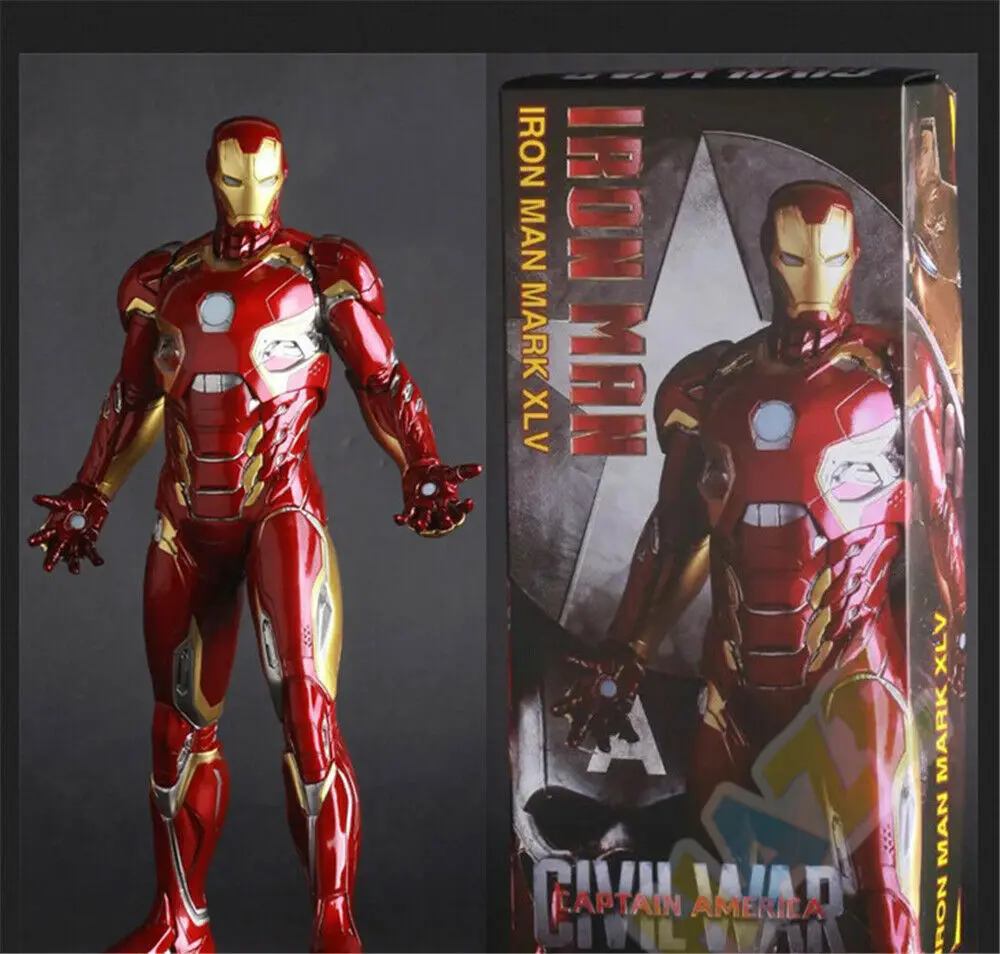 Marvel Мстители: эра Альтрона Железный человек Mark45 ПВХ фигурка модель игрушки