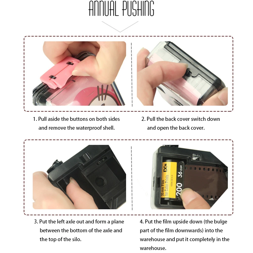 Photography Durable Diving Fashion Cute Underwater Camera Waterproof Mini Film For Snorkeling Birthday Gift With Housing Case