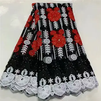 

New African Lace Fabric Onion French Mesh Lace Fabric With Stone Tulle Lace Fabric For Wedding Dress Party S1814