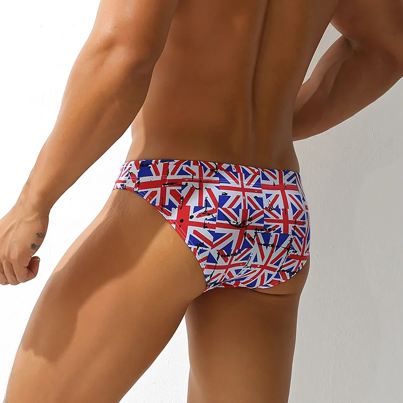 Sexy UK Flag Men's Swimwear Bikini Swim Men Swimsuit Sunga Low Waist Swimming Bathing Suit Surf Sport Wear Short - AliExpress