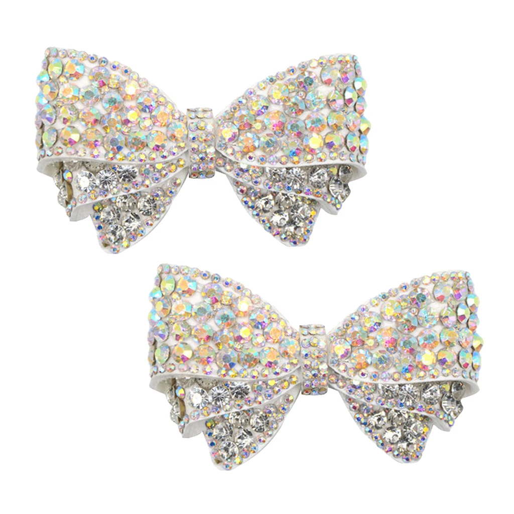 2Pcs women Wedding Pointed Shoes Decoration shinnie Ladies Rhinestone Bow Shoe Charms Buckle 2Pcs women Wedding Pointed Shoes Decoration shinnie Ladies Rhinestone Bow Shoe Charms Buckle
