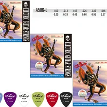 3 упаковки Alice A506 никелевые обычные Струны для электрогитары(010-046) с 6 медиаторами