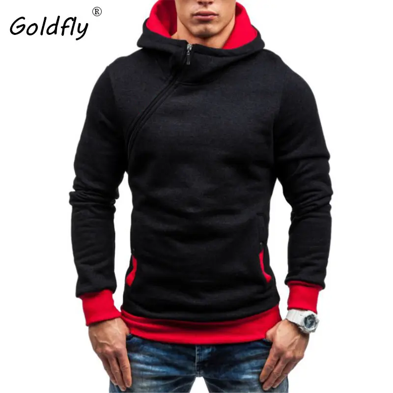 

Goldfly Men Hoodies Sweatshirt Spring Brand Solid Color Fleece Tracksuit Sudaderas Hombre Hip Hop Male Hooded Sportswear