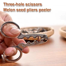 

Nut Cracker Heavy Duty Zinc Alloy Melon Seed Opener Scissors 5/7/8mm 3 Hole Sunflower Seed Opener Nut Sheller Dropshipping