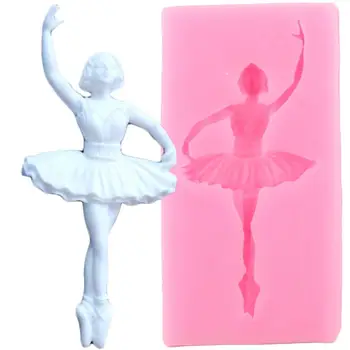 

Ballet Dancer Silicone Mold DIY Girl Fondant Cake Decorating Tools Polymer Clay Candy Chocolate Gumpaste Moulds