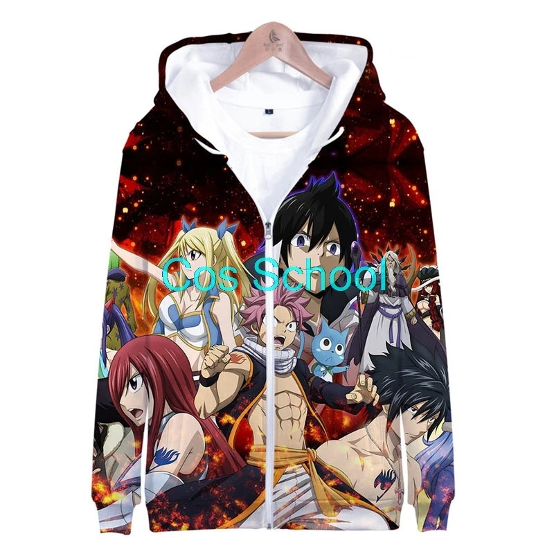 I Cos школьная Fairy Tail толстовки Natsu Люси хартфилия печатных куртка с капюшоном Эрза Скарлет парик Грея фуллбастера для косплея; костюм для Хэллоуина - Цвет: I