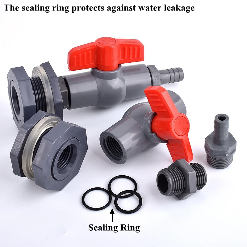 1 ~ 3Set 1/2 "3/4" Zu 8 ~ 16mm PVC DIY Fisch Tank Stecker Aquarium Einlass wasser Ablauf Schlauch Pagode Joint Wasser Tank Ventil Armaturen – Detail 4