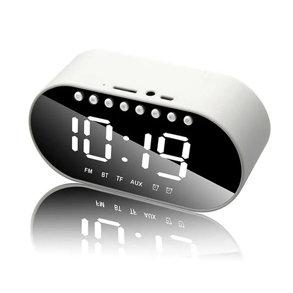 

New LED Alarm Clock Radio Home Bedroom Digital Clock Bluetooth Speakers Support Dual Alarm Clock/ FM Radio/ AUX-in/ TF Card