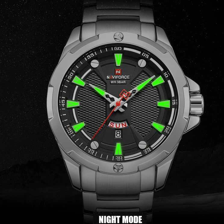 Men’s Watches Top Luxury Brand NAVIFORCE Analog Watch Men Stainless Steel Waterproof Quartz Wristwatch Date Relogio Masculino 2