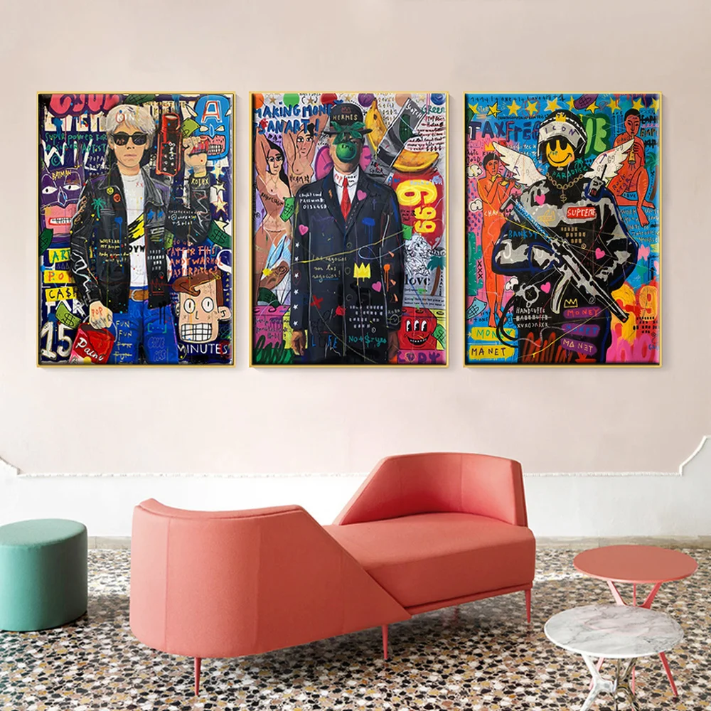 

Modern Street Art Famous Singer Graffiti Pop Art Poster Canvas Painting Print on Wall Picture for Living Room Home Decor