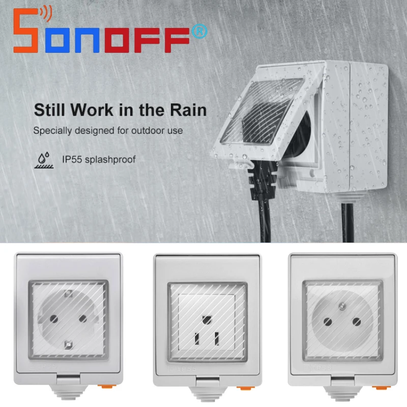 Интеллектуальный выключатель света SONOFF S55 Водонепроницаемый Wifi смарт-Мощность