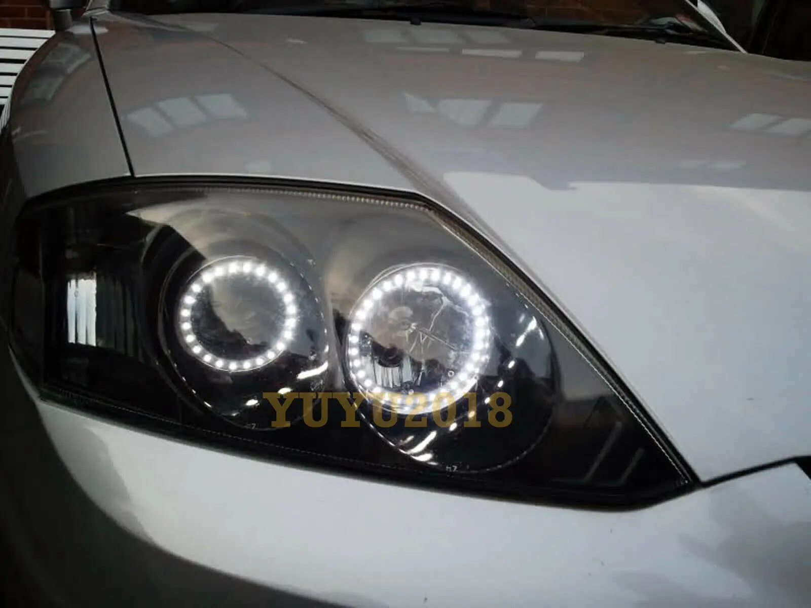 Многоцветный RGB светодиодные кольца-гало для Hyundai Tiburon 2003-2008 Sonata 2002-2005 I30 2008-2011 фар ангельские глазки дьявол, демон дневные ходовые огни
