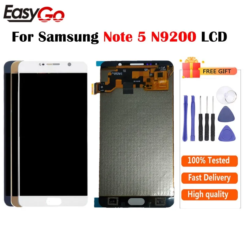 Дисплей для Samsung Galaxy Note 5 N920A N9200 SM-N920 N920C ЖК-дисплей + сенсорный экран дигитайзер в