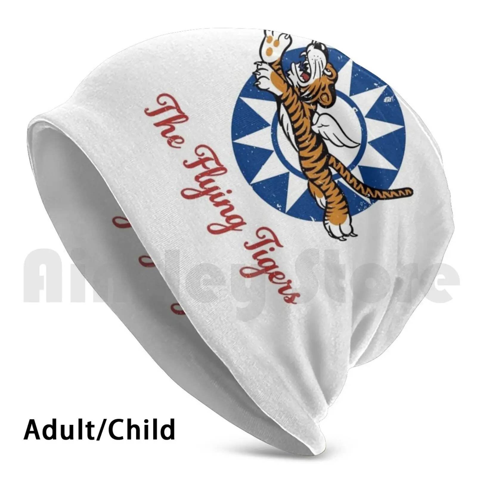 The Flying Tigers Patch Berretti Cappello Lavorato A Maglia Hip Hop Esercito Militare Airforce Tiger Ww2