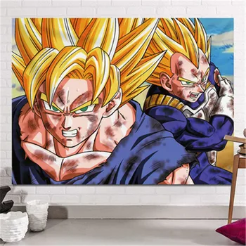 

Dragon Ball Trunks Son Goku Printing Tapestry Dormitory Background Fabric Action Figure Anime Home Decorative Cloth X2587