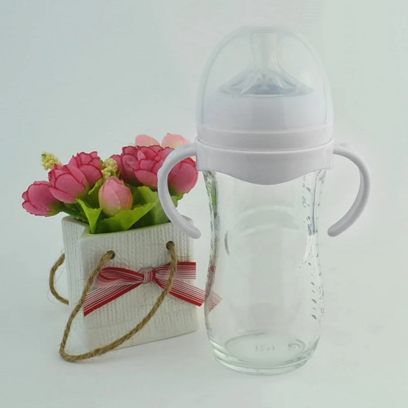 

1pc Bottle Grip Handle For Natural Wide Mouth PP Glass Feeding Baby Bottle Accessories Without Bottle
