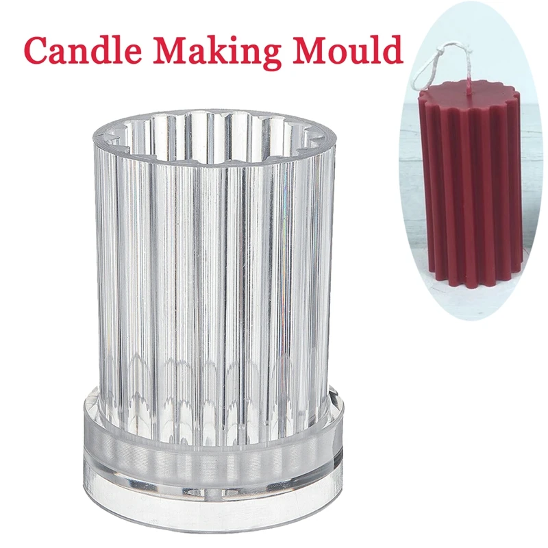 Soap Candle Mould Making Mold Handmade Craft Art Coarse Stripe Plastic 