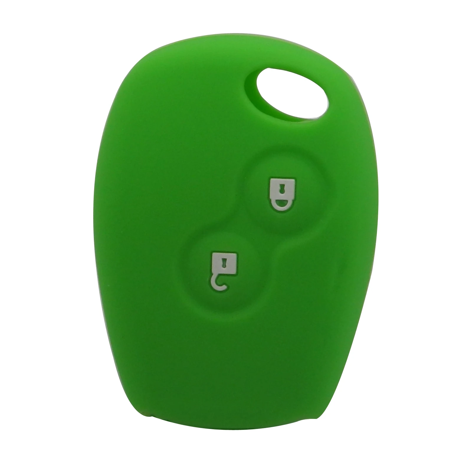 Jingyuqin пульт дистанционного управления 2 кнопки силиконовый резиновый чехол для ключей автомобиля для Renault Kangoo DACIA Scenic Megane Sandero Captur Twingo Modu - Название цвета: green