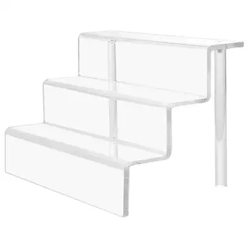 

3 Layers Storage Rack Ladder Cosmetics Holder Acrylic Display Stand Cake Showing Holder Dessert Serving Platter For Party
