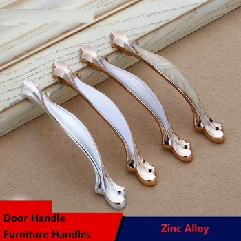 

1Pcs Solid Door Handle Furniture Handles Zinc Alloy Luxurious European Style Amber Drawing Kitchen Cupboard Wardrobe Dresser