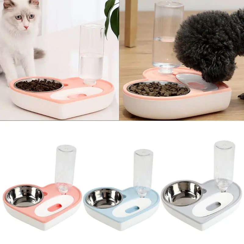 Питомец собака кошка миска для воды еды набор без разлива съемный автоматический диспенсер воды